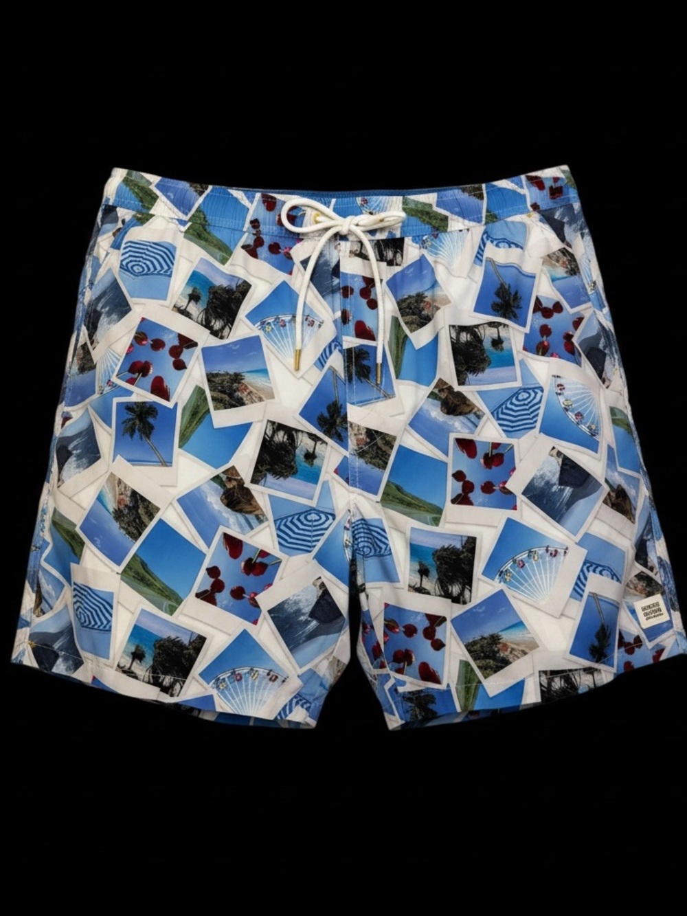 Scotch & Soda Men’s XL Volley Swim Shorts Photo Collage Print Swim Trunks NWT